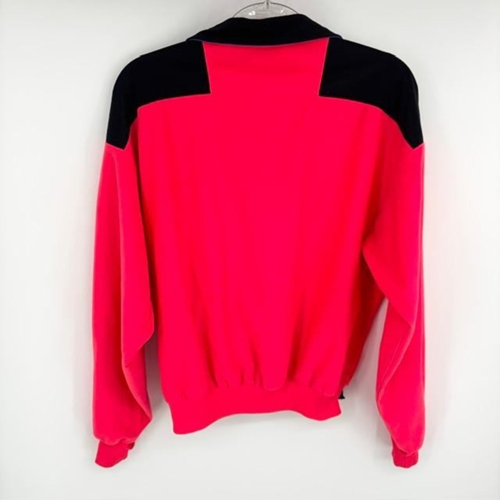 Vintage 90s Columbia Full Zip Jacket Medium Fleece Colorblock Radial Sleeves - Picture 6 of 8